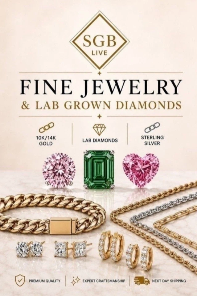 LABOR DAY! GOLD & LAB DIAMOND , SILVER JEWELRY DEALS