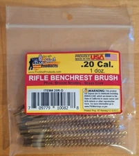Pro-Shot Rifle Benchrest Brush 20 Cal Package of 12