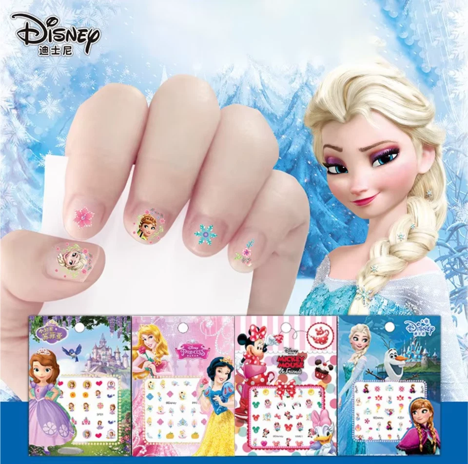 5 Pcs SET Disney Princess Frozen Kids Girls Nail Stickers Elsa Anna party Gift