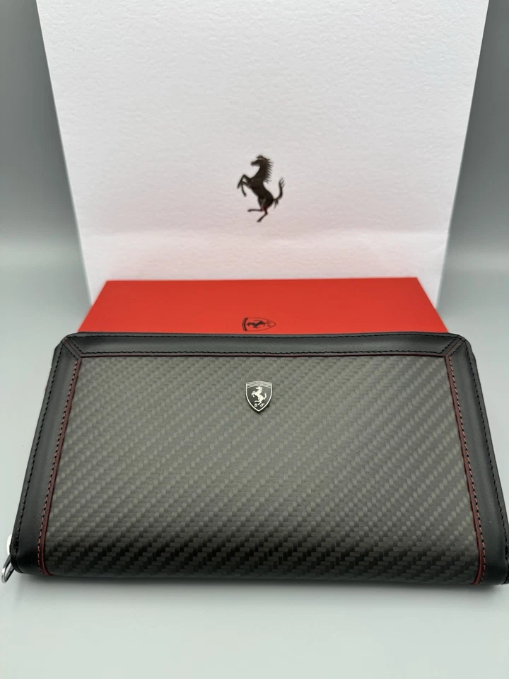 New Ferrari EVO Carbon Zip Wallet - 95% Carbon Fiber - Authentic - Image 3 of 4
