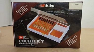 SciSys Courier V elektronisches Schachspiel Vintage 1985 komplett Box Anleitung »