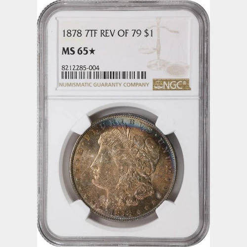 1878 7TF REV OF 79 Morgan Dollar S$1 NGC MS65