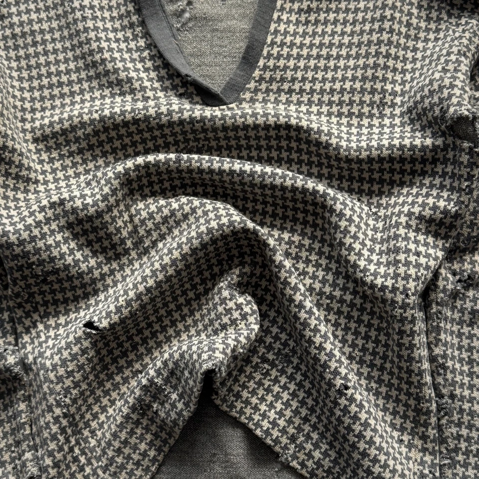 Suéter de Lana Envejecida Antiguo Alemán 'Pied-De-Poule' De Colección Años 30 Foto 3 de 4