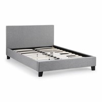 Julian Bowen Fabric King Bed Light Grey Rialto King Size Bed 150cm Modern