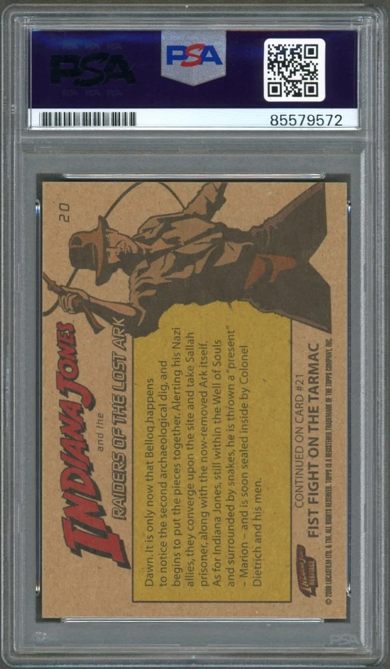 2008 Topps Raiders Lost Ark Marion #20 Karen Allen Signed Auto PSA DNA Card - Image 2 of 2