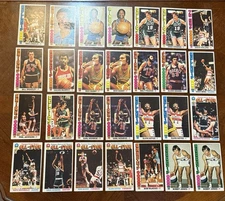 1976-77 Topps Basketball Tall Boy Mid Grade Lot of 28 Partial Set 22 Different
