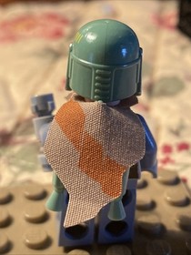 Star Wars Boba Fett Custom Lego Minifigure Orange Stripe Cape 75243