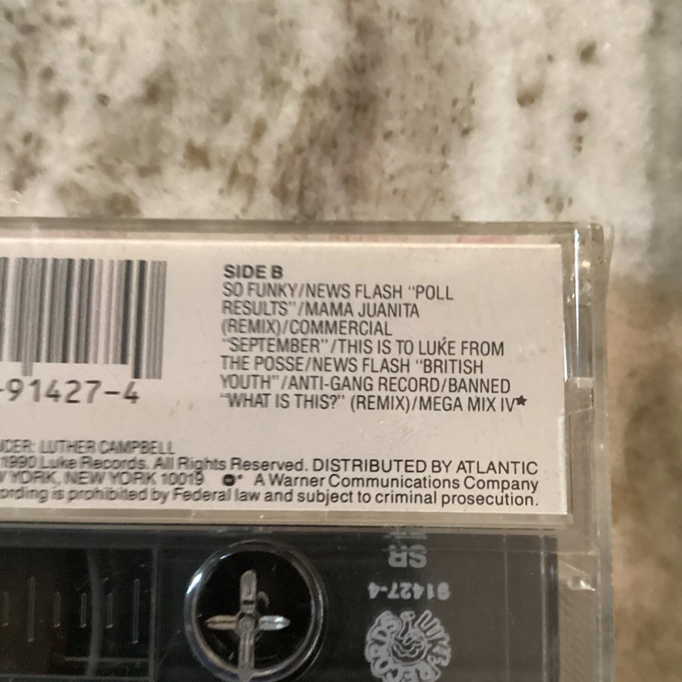 LUKE FEAT 2  Live Crew” BANNED IN THE U.S.A “NEW SEALED ALBUM CASSETTE 1990 Luke - Image 4 of 4