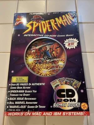 SPIDER-MAN Interactive CD-ROM Comic Book #1 Marvel Toy Biz 1995 - Brand New