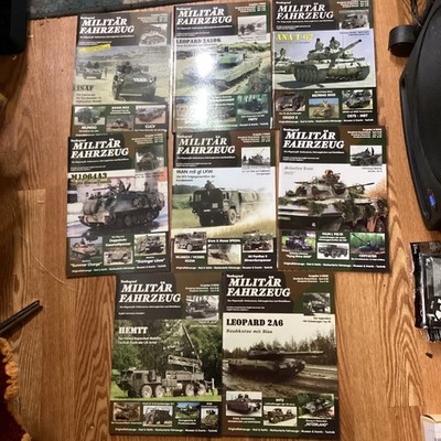 Lot x8 Militar Fahrzeug Tank Magazine 2002-2006 M1064A3 LEOPARD 2A5DK 2A6 T-62