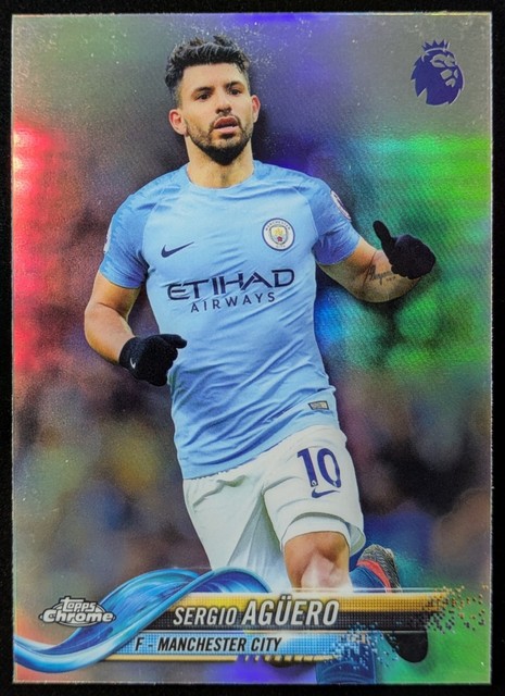 2018-19 Topps Chrome EPL SERGIO AGUERO Refractor SP Manchester City #55