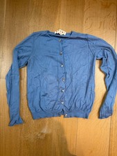 Marni Blue 100% Cashmere Button Cardigan Swea...