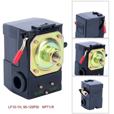 Air Compressor Pressure Switch 95-125PSI 1/4 NPT Thread Single Port w/ Unloader