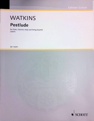 Postlude: for flute, clarinet, harp and string quartet - Flöte, Klarinette, Harf
