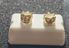 1.50 CTW Moissanite Stud Earrings 18K Gold Vermeil 925 Silver Iced Out Halo — photo 3