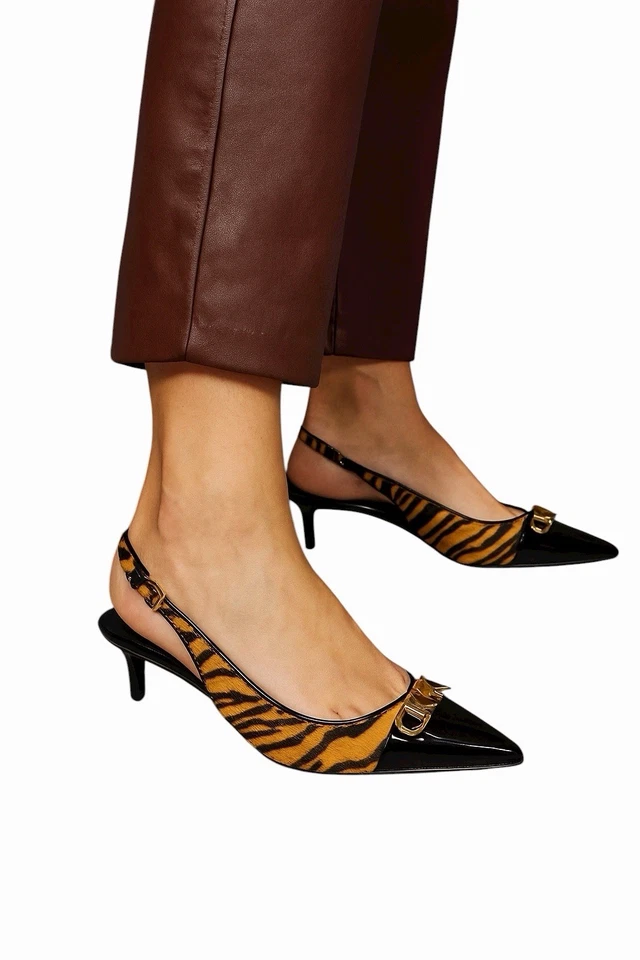 NUEVO Michael Kors Parker Flex 7.0 Estampado de Tigre Cabello de Becerro Zapatos con Cordones $125 Nuevos Foto 4 de 4