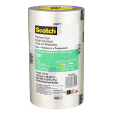 Scotch Filament Strapping Tape: 1 in. x 60 yds. Clear 9-pack