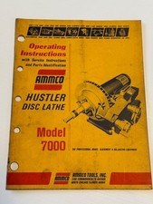 AMMCO Hustler Disc Lathe Model 7000 Operating Instructions