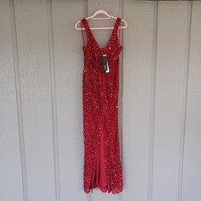 Parker Monarch Sequins Beaded Dress Size 2 Formal Evening Party Cocktail Rosebud