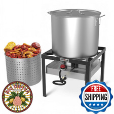 Gas One Seafood Boil Kit: 60Qt Pot, Propane Burner & Regulator - Outdoor Cooking