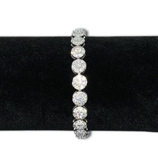 Silver Moissanite Women  s Tennis Bracelet 7.5  - 925 Sterling 8.38Ct 7mm 17.15g