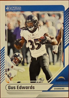 NFL, Los Angeles Chargers, Donruss, Gus Edwards, No.169