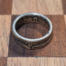 1951 Walking Liberty Half Dollar Coin Ring Size 12.5