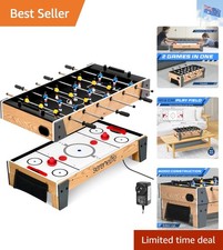 Interactive 38” Air Hockey & 40” Foosball Set - Family Game Table Delight