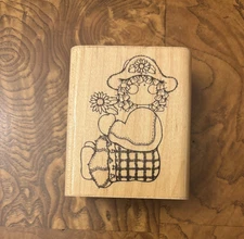 D.O.T.S. Sarah Rubber Wood Mounted Stamp  N 203