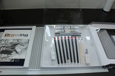 Complete Drawing Kit - Pencils Paint Brushes Sketch Pad Instruction Book