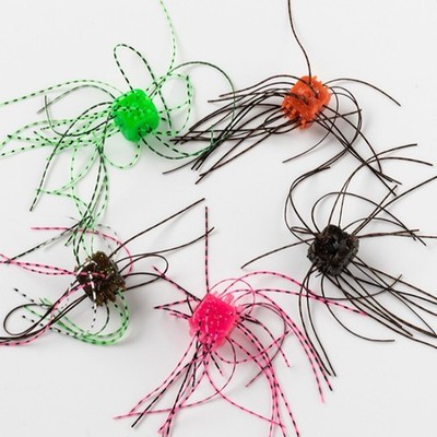 10pcs Soft Fishing Lures Dice Shape Whisker Design Bright Color Baits