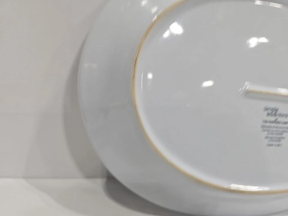 Plato ovalado de lunares Pampered Chef Simple Additions #1208C 13,5" X 9,5" Foto 4 de 4