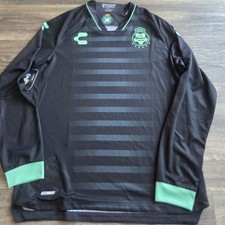 Nueva con etiquetas Camiseta de fútbol Charly Club Santos Laguna 23/24 visitante LS para hombre talla grande