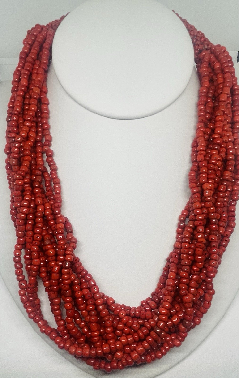 Red Jasper Chalcedony Statement Beaded Necklace L… - image 6