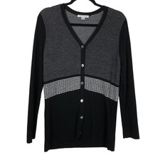 NEW Pendleton Womens Merino Wool Striped Cardigan Size L Quiet Luxury Winter