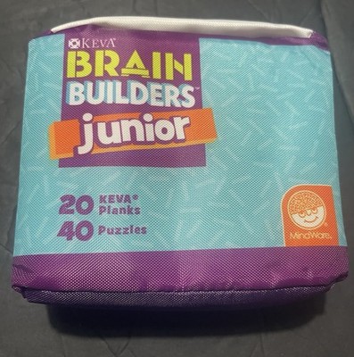 KEVA Brain Builders Junior Jr  Set MindWare Game Blocks Wooden Building STEM 4+