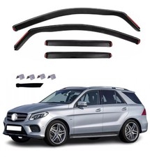 4x Deflector Seitenwindabweiser f&uuml;r Mercedes GLE W166 2011-2018 Vorne + Hinten