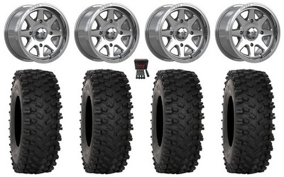 MSA Spark 14'' Wheels Polished 32'' ATX470 Tires Polaris Sportsman