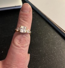 4.00Ct Cushion Cut Lab Created Diamond Engagement Ring 14kYellow Gold Plated