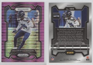 2023 Panini Prizm Rookies Purple Pulsar Prizm Devon Witherspoon #389 Rookie RC