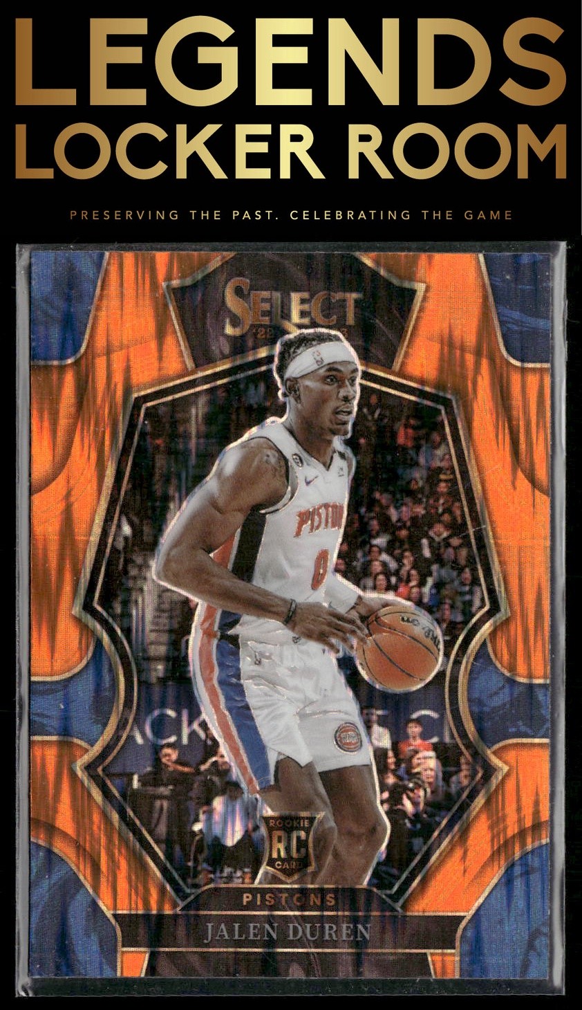 2022-23 Panini Select #176 Jalen Duren Orange Flash Prizms