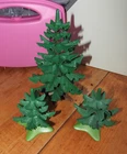 3 Vintage Playmobil Trees - 1 Large & 2 Small