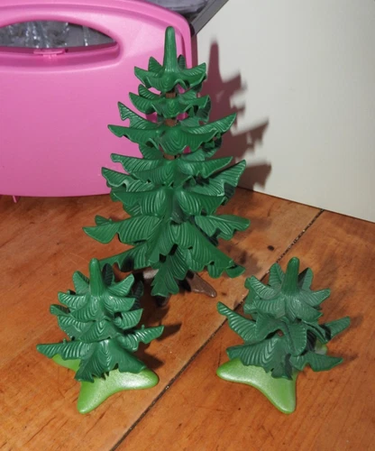 3 Vintage Playmobil Trees - 1 Large & 2 Small