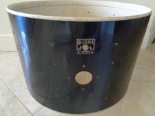 1970s VINTAGE TAMA IMPERIALSTAR 16" FLOOR TOM DRUM SHELL w/RE RINGS+ BADGE JAPAN