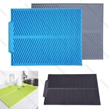 Universal Draining Board Drip Tray, Dish Drainer Tray On Counter Plastic Mat DE