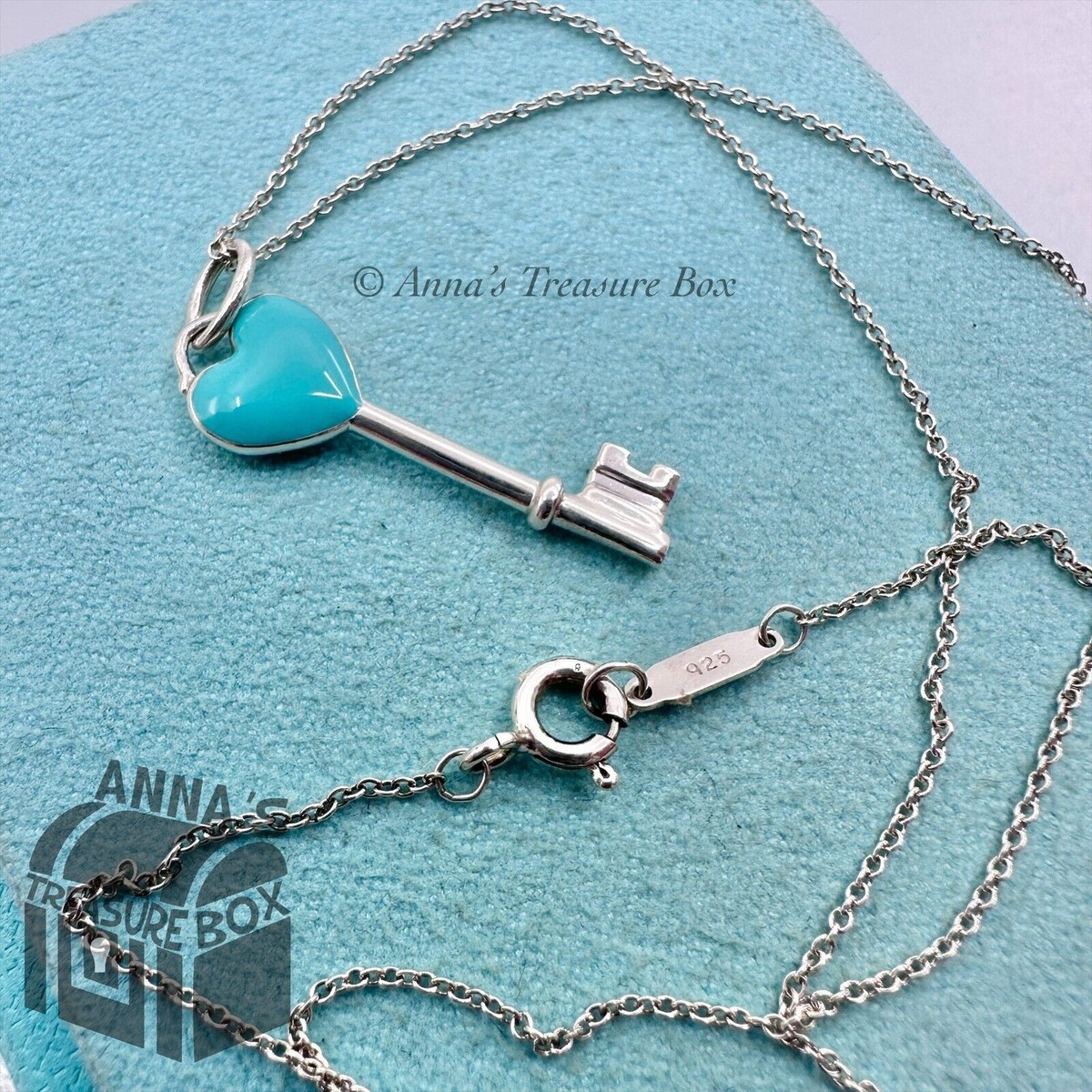 Tiffany & Co. 925 Silver Blue Enamel 