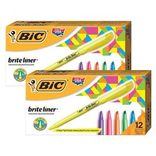 BIC Brite Liner Highlighters Markers, Chisel 1 Count Pack of 1 , Assorted