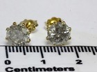 14k yellow gold 2.21ct I3 J-K New round diamond stud earrings butterfly backs — photo 8