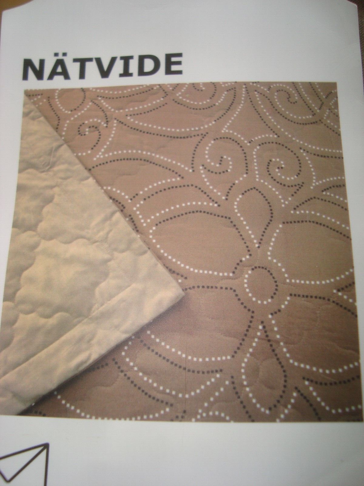 Ikea Bedspread Queen King Beige Swirlls Quilted for Queen or King size