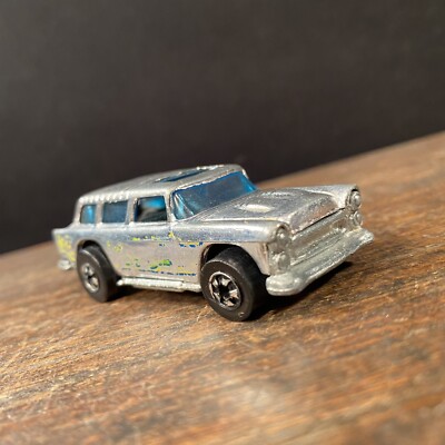 ホットウィール　レッドライン　アライブ　‘55 ノマド Vintage Hot Wheels 1969 Alive 55 Nomad Silver USA Mattel Redline